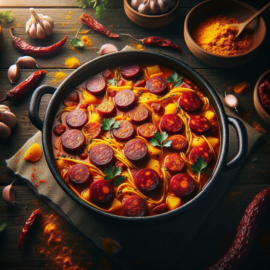 Keto Spanish Chorizo &amp; Saffron Stew