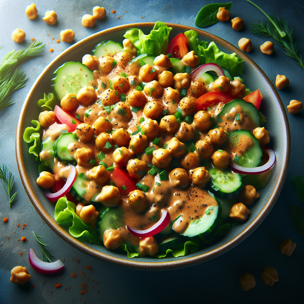 Middle Eastern Chickpea Tahini Salad