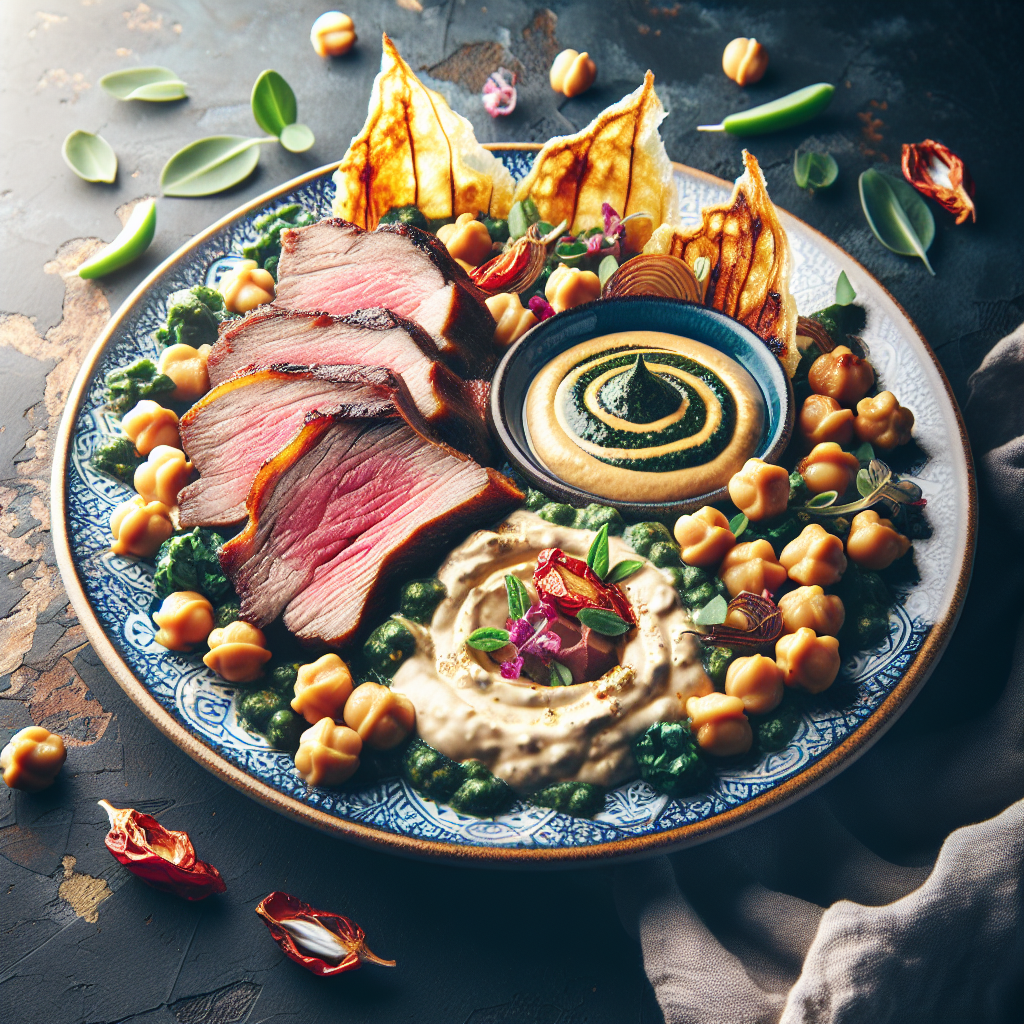 Keto Middle Eastern Lamb with Chickpea Tahini Sauce