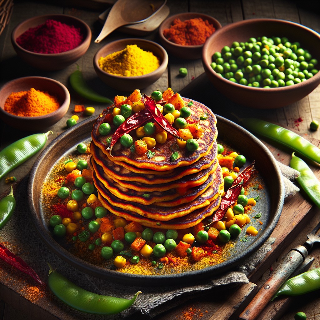Spiced Chicken Pea Corn Pancakes