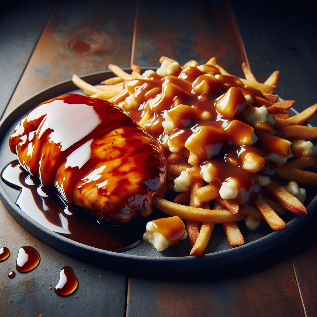 Maple-Glazed Chicken with Potato Poutine