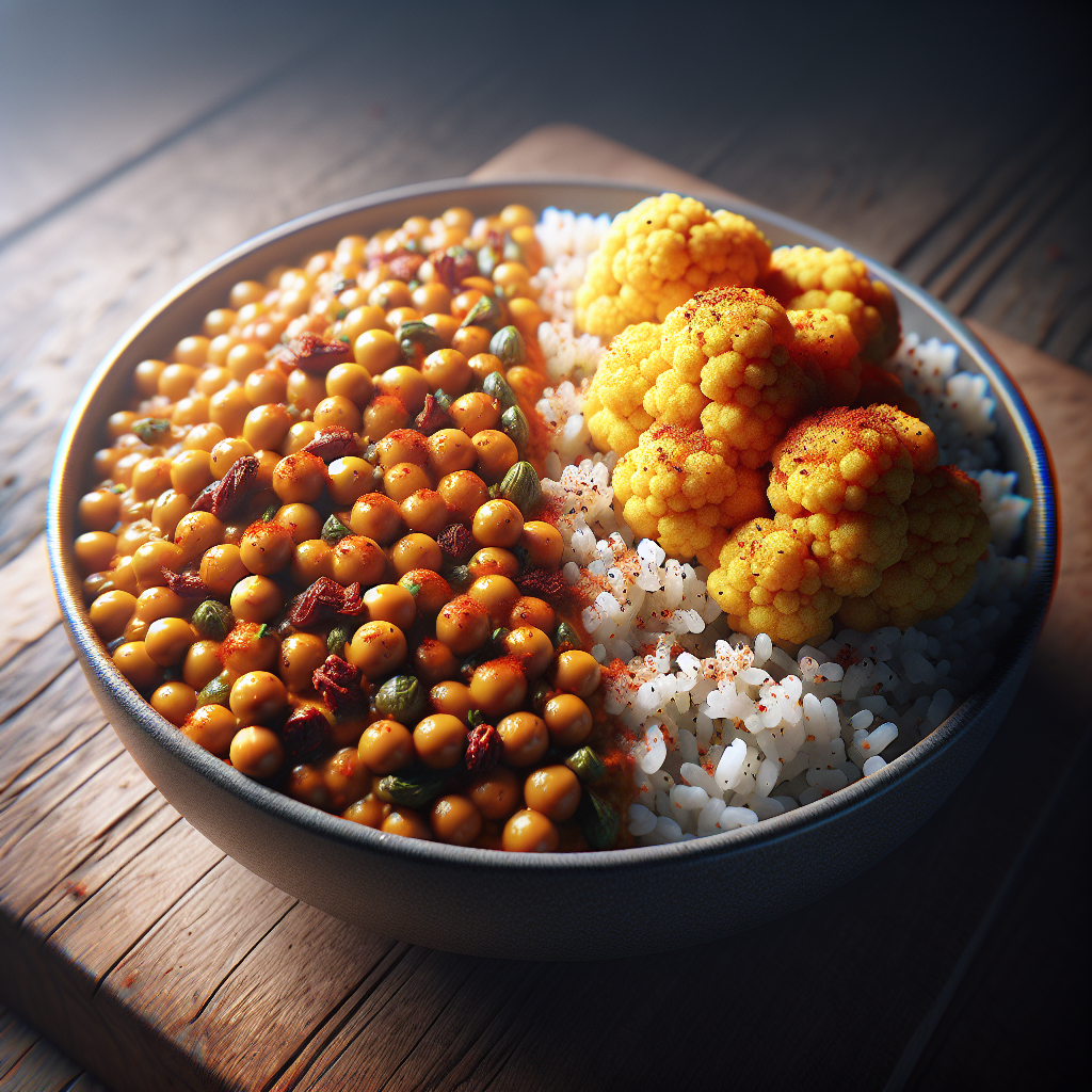 Keto Cauliflower Rice with Spiced Lentils