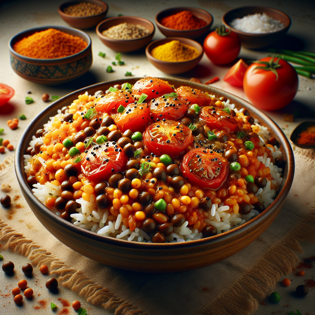 Spiced Tomato Lentil Rice
