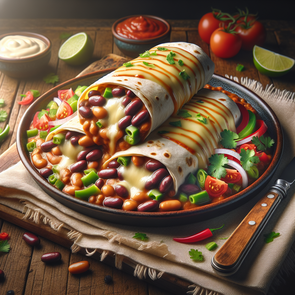 Mexican Bean and Cheese Burritos