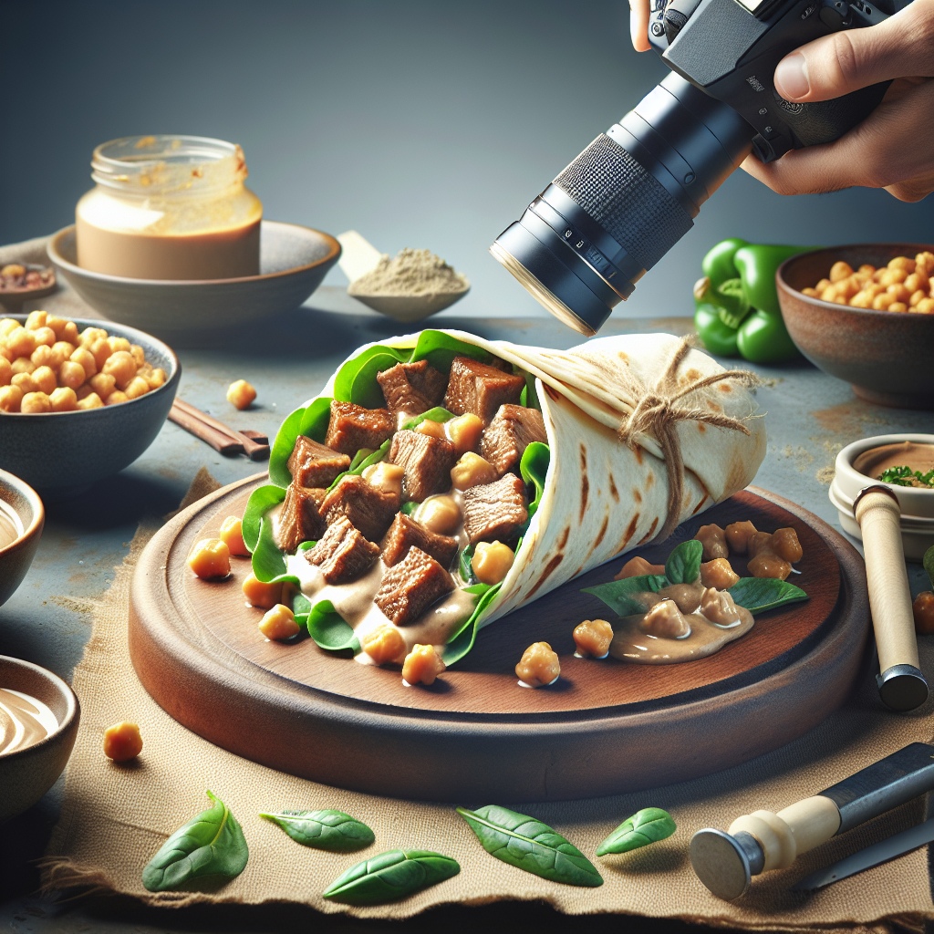 Lamb and Chickpea Tahini Wrap