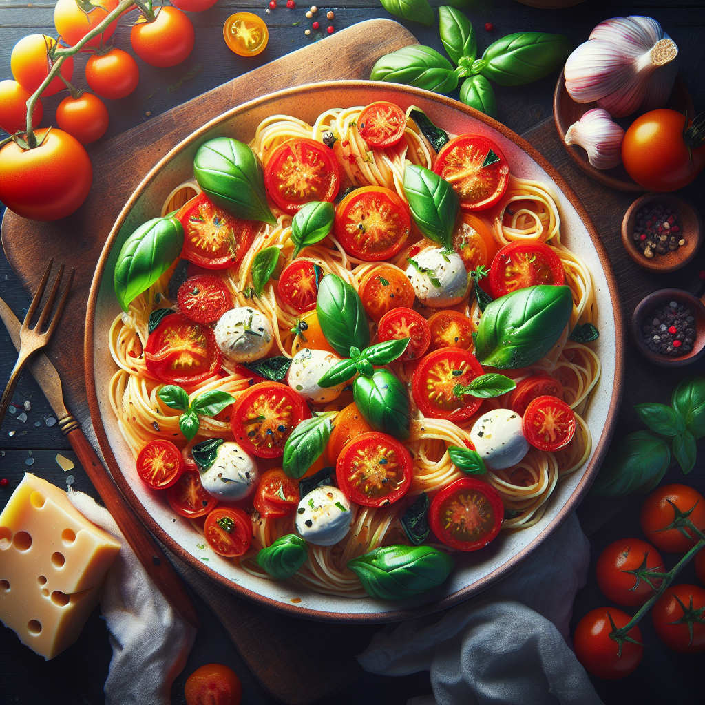 Tomato Basil Mozzarella Pasta