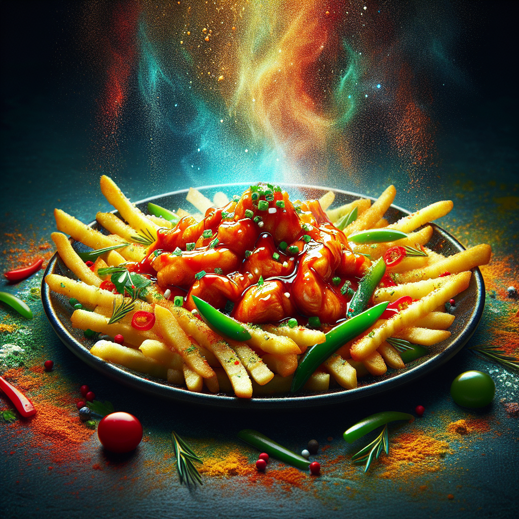 Stir-Fry Chicken Surprise with Seasoned French Fries